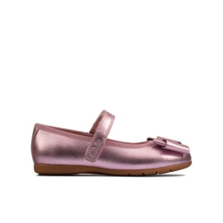 Lazo De Baile Clarks De Cuero Rosa Inf G Fit