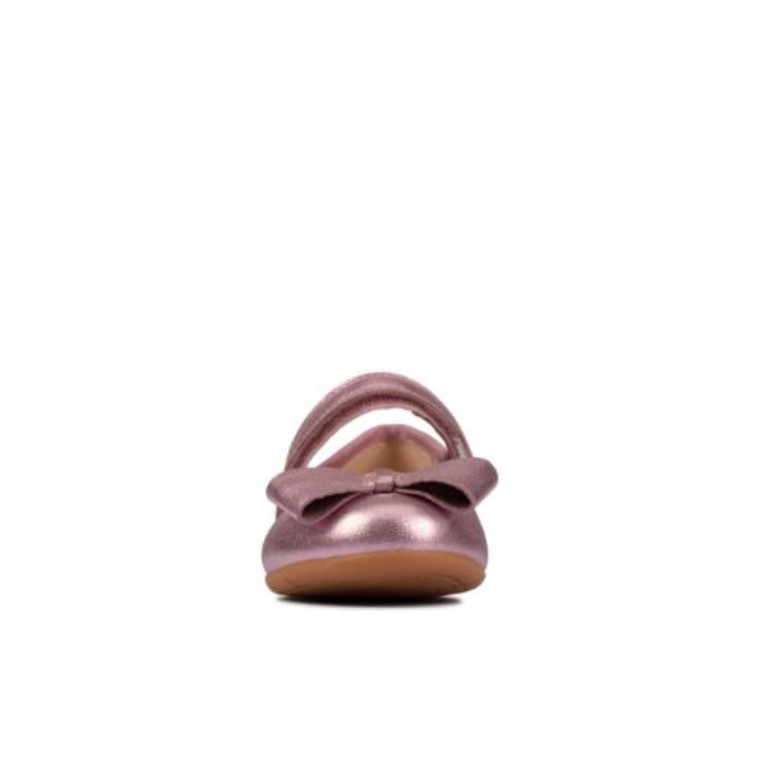 Lazo De Baile Clarks De Cuero Rosa Inf G Fit