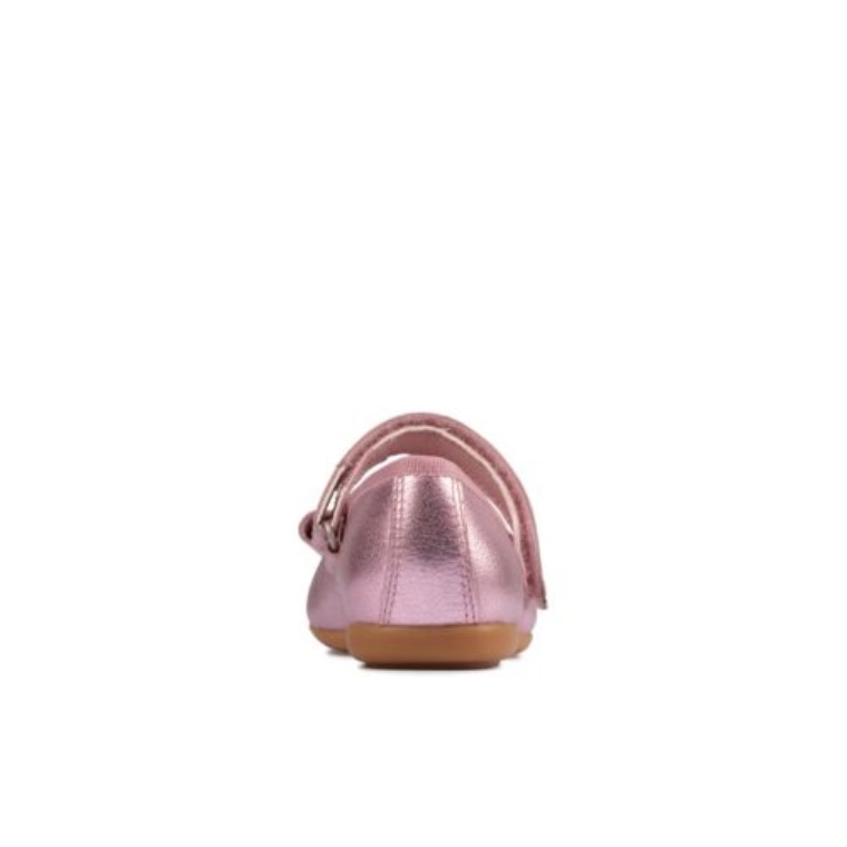 Lazo De Baile Clarks De Cuero Rosa Inf G Fit