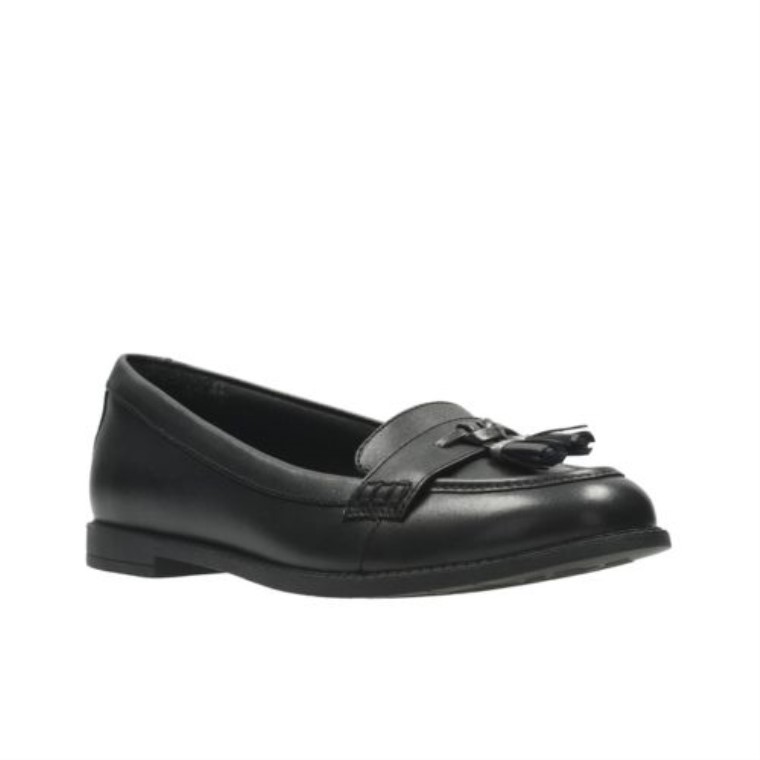 Preppy Edge Bl H Ajuste Clarks Cuero Negro