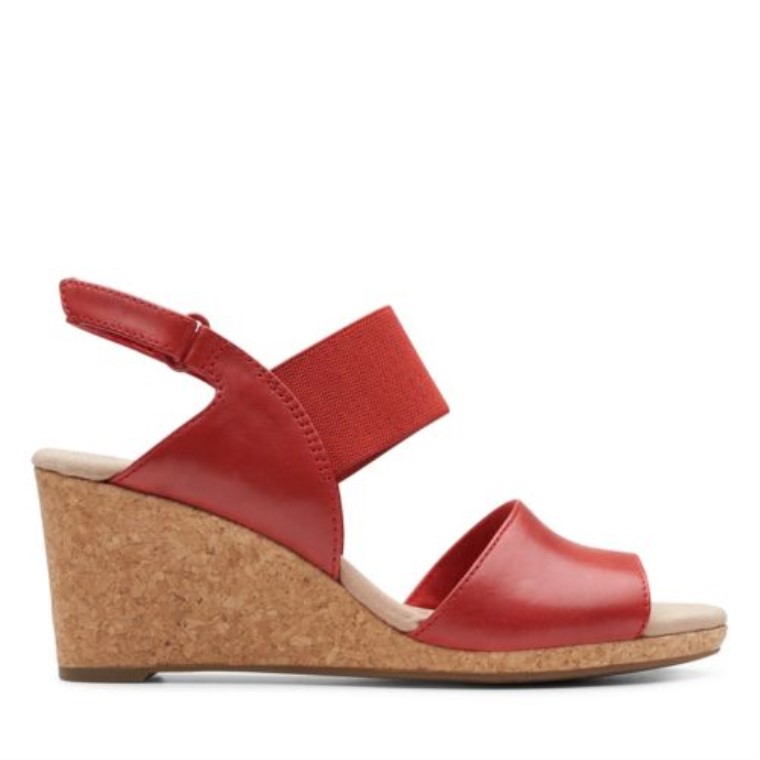 Rojo Cuero / Textil Combi Clarks Lafley Lily