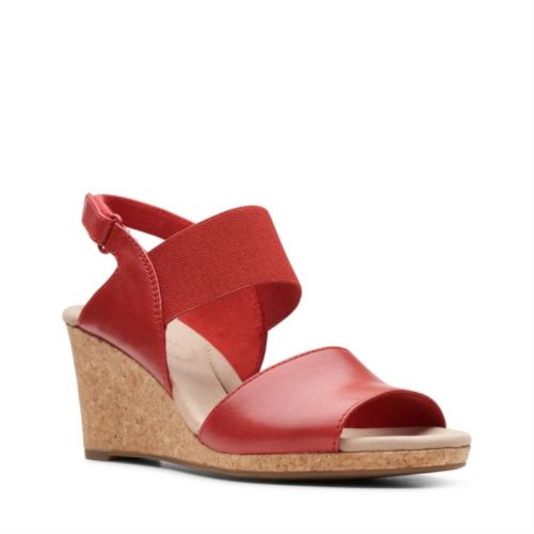 Rojo Cuero / Textil Combi Clarks Lafley Lily