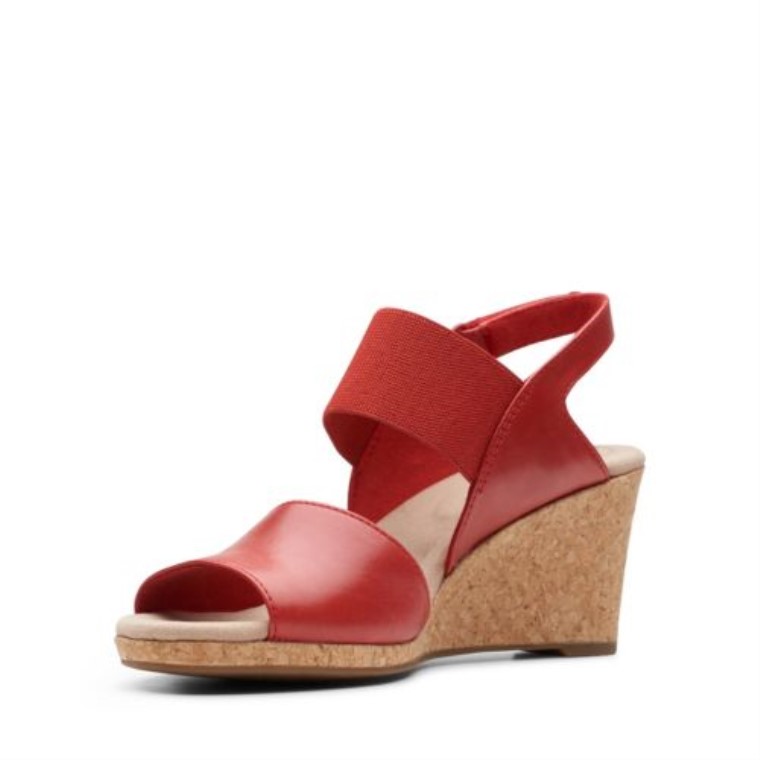 Rojo Cuero / Textil Combi Clarks Lafley Lily