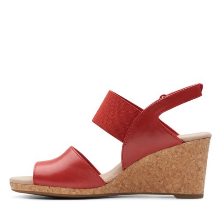 Rojo Cuero / Textil Combi Clarks Lafley Lily