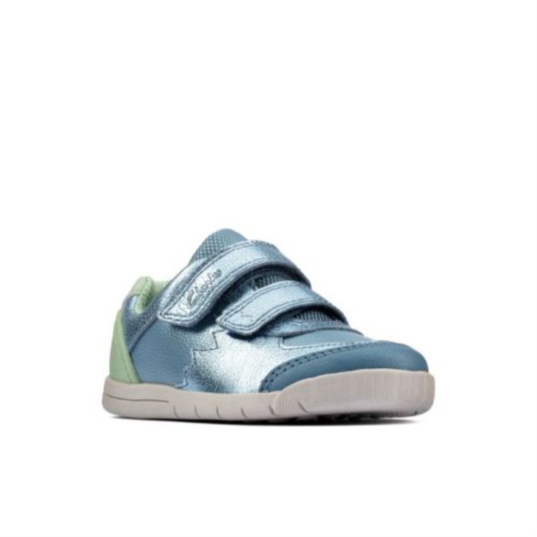 Rex Quest Fst G Fit Clarks Cuero Azul Medio