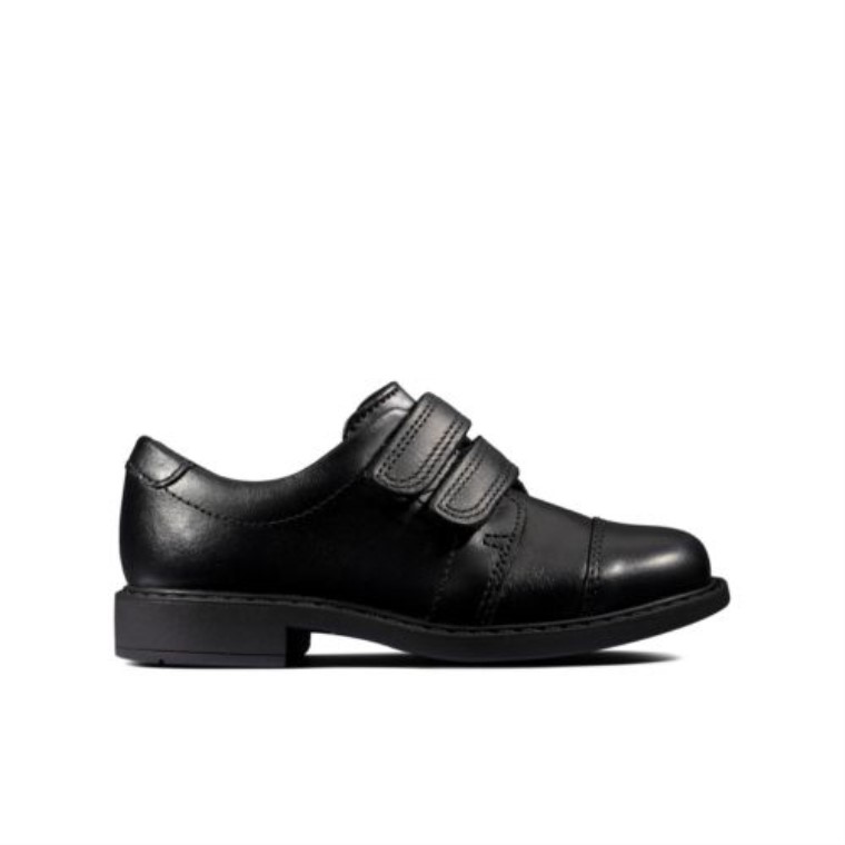 Scala Skye Inf F Fit Clarks Cuero Negro