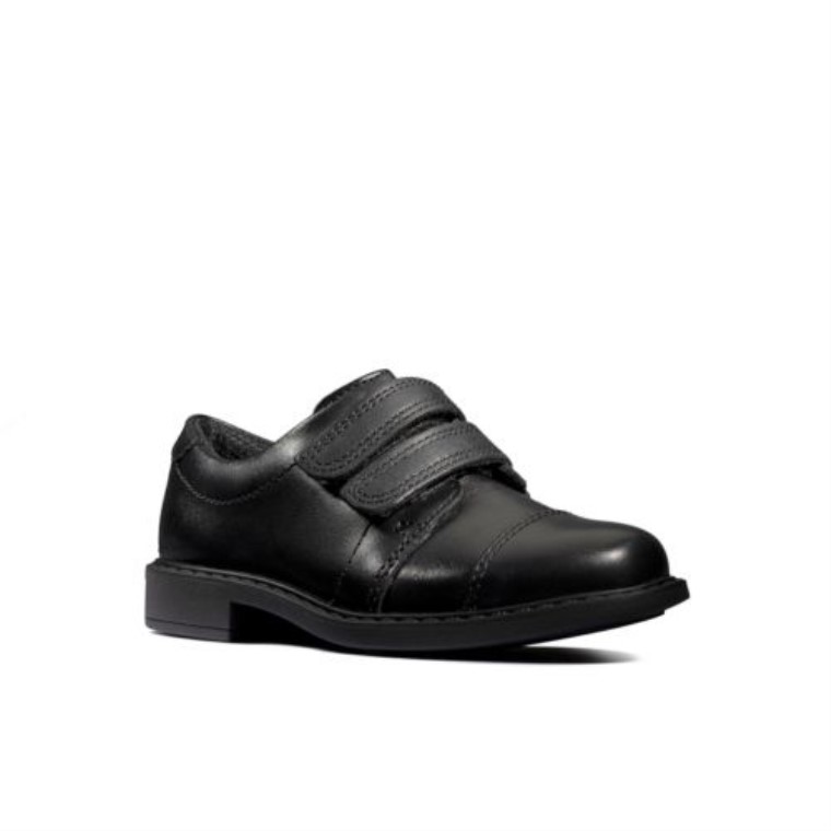Scala Skye Inf F Fit Clarks Cuero Negro