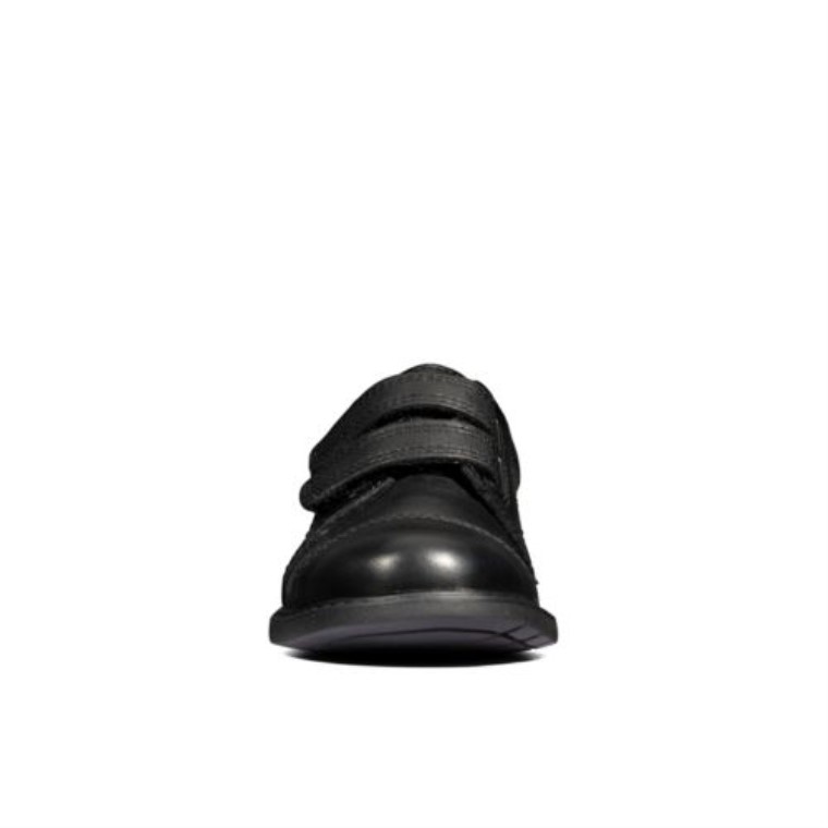 Scala Skye Inf F Fit Clarks Cuero Negro