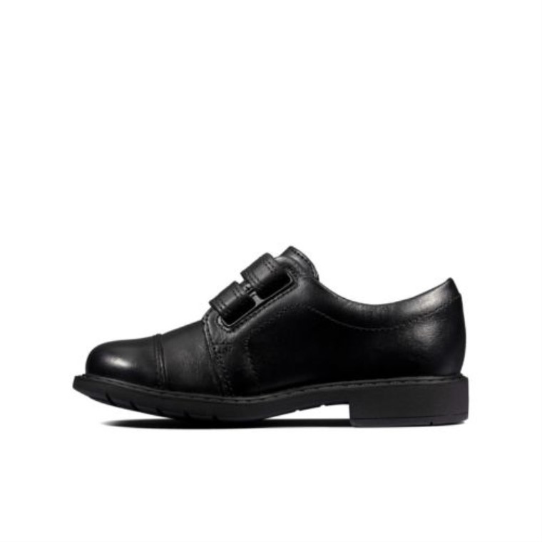 Scala Skye Inf F Fit Clarks Cuero Negro