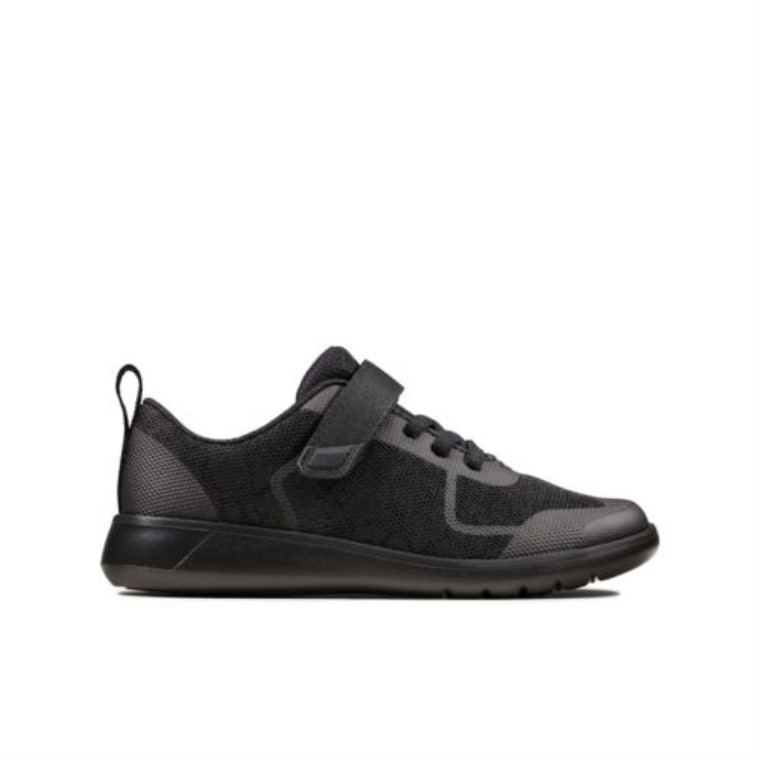 Escape Brillante Inf F Ajuste Negro Interés Clarks