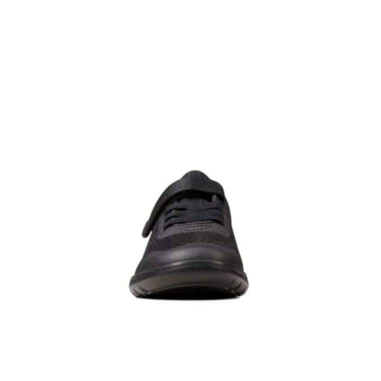 Escape Brillante Inf F Ajuste Negro Interés Clarks