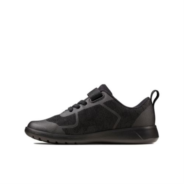 Escape Brillante Inf F Ajuste Negro Interés Clarks