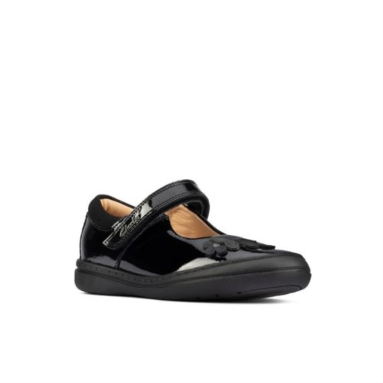 Scooter Daisy Inf G Ajuste Clarks Charol Negro