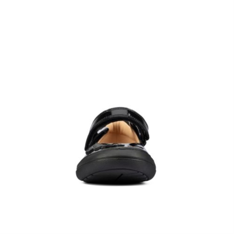 Scooter Daisy Inf G Ajuste Clarks Charol Negro