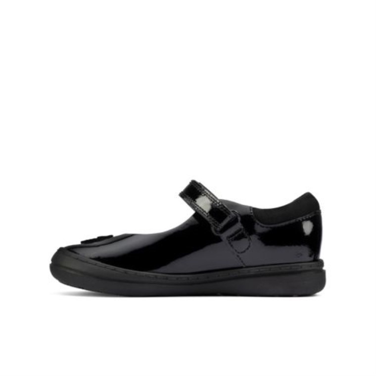 Scooter Daisy Inf G Ajuste Clarks Charol Negro