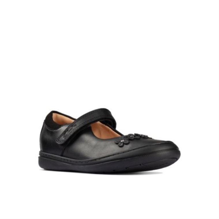 Scooter Jump Jnr G Fit Clarks Cuero Negro