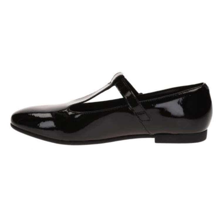 Selsey Fudge Inf G Ajuste Charol Negro Clarks