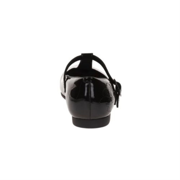 Selsey Fudge Inf G Ajuste Charol Negro Clarks