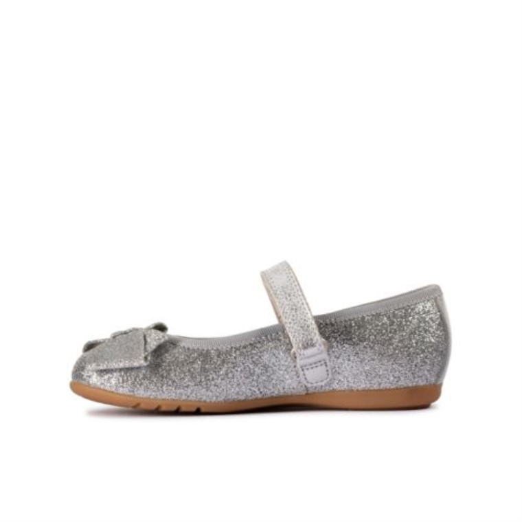 Lazo De Baile De Cuero Plateado Inf G Fit Clarks