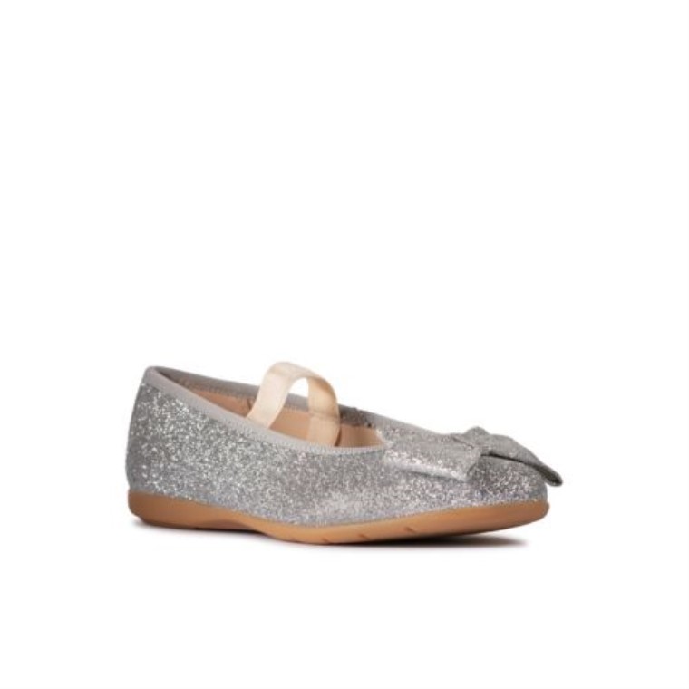 Lazo De Baile De Cuero Plateado Jnr F Fit Clarks