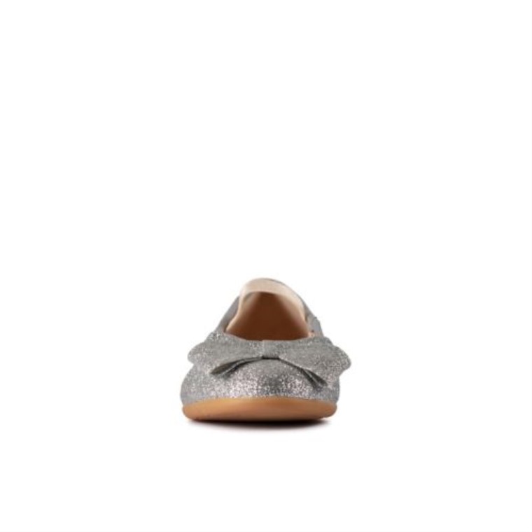 Lazo De Baile De Cuero Plateado Jnr F Fit Clarks