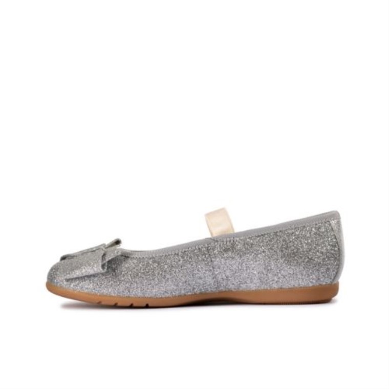 Lazo De Baile De Cuero Plateado Jnr F Fit Clarks