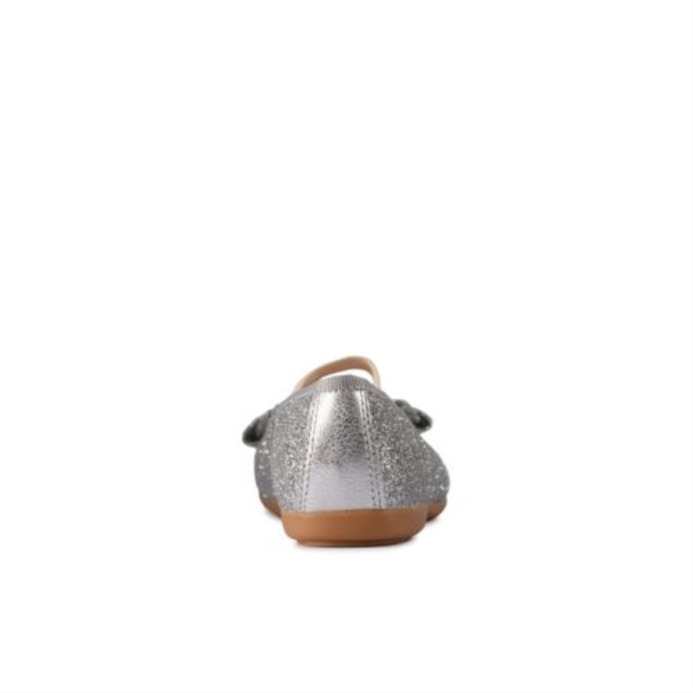 Lazo De Baile De Cuero Plateado Jnr F Fit Clarks