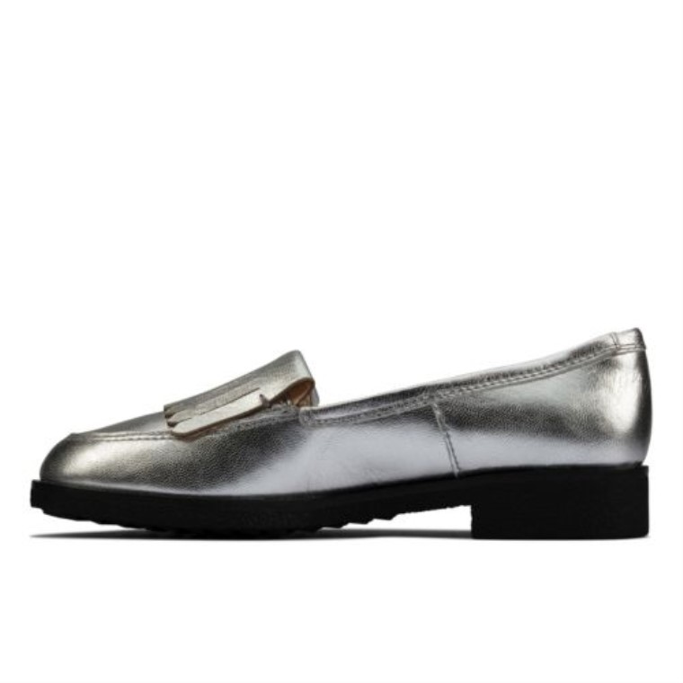 Falda Escocesa Clarks Griff Plateada Metalizada