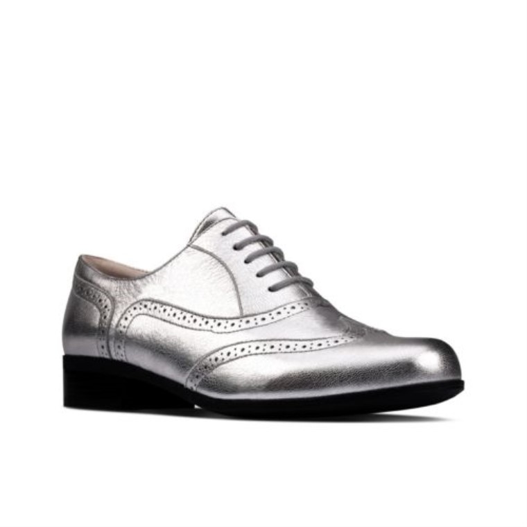 Plata Metalizada Clarks Hamble Roble