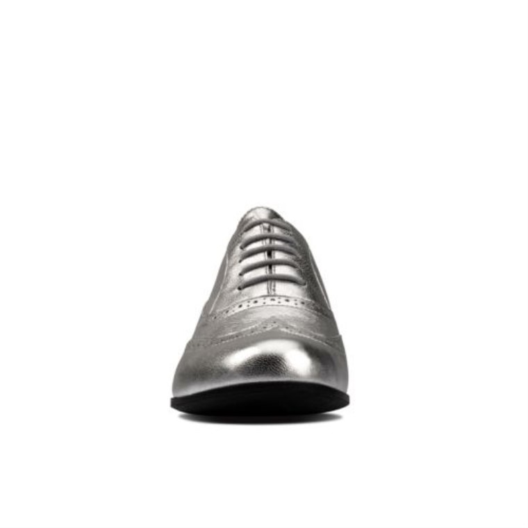 Plata Metalizada Clarks Hamble Roble