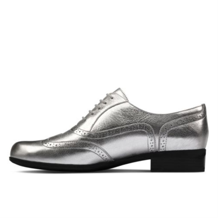 Plata Metalizada Clarks Hamble Roble