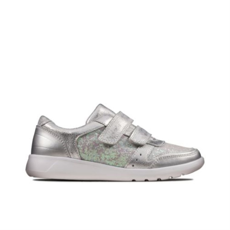 Plata Metalizada Clarks Scape Espíritu Jnr G Ajuste