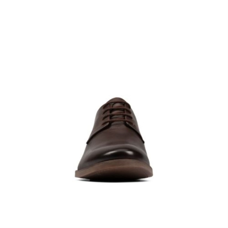 Stanford Walk Cuero Marrón Oscuro Clarks