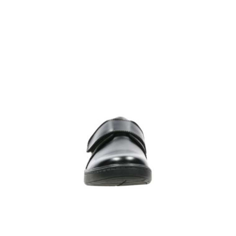 Calle Brillo Inf G Ajuste Cuero Negro Clarks