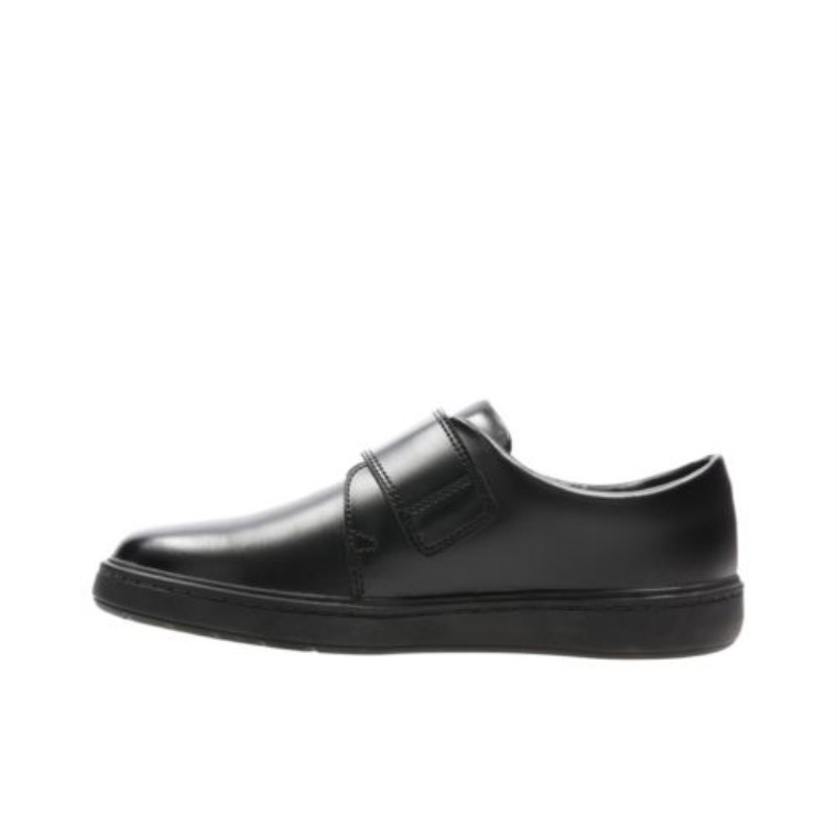 Calle Brillo Inf G Ajuste Cuero Negro Clarks