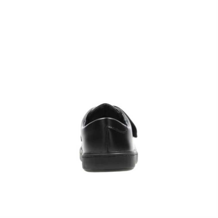 Calle Brillo Inf G Ajuste Cuero Negro Clarks