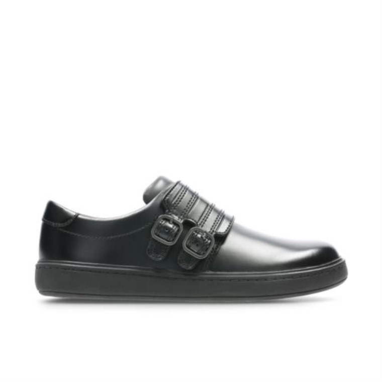 Street Stride Jnr G Fit Clarks Cuero Negro