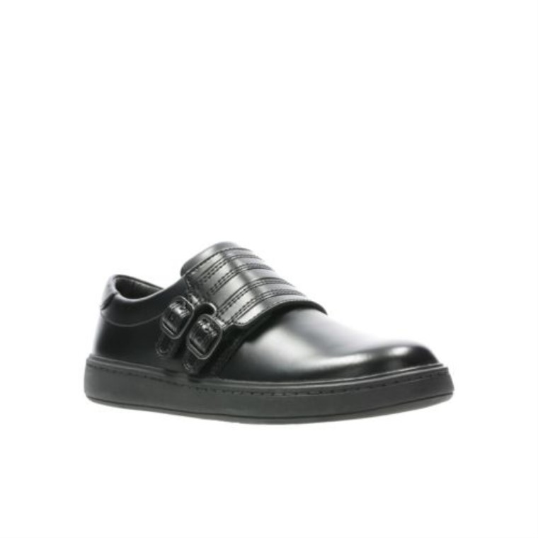 Street Stride Jnr G Fit Clarks Cuero Negro