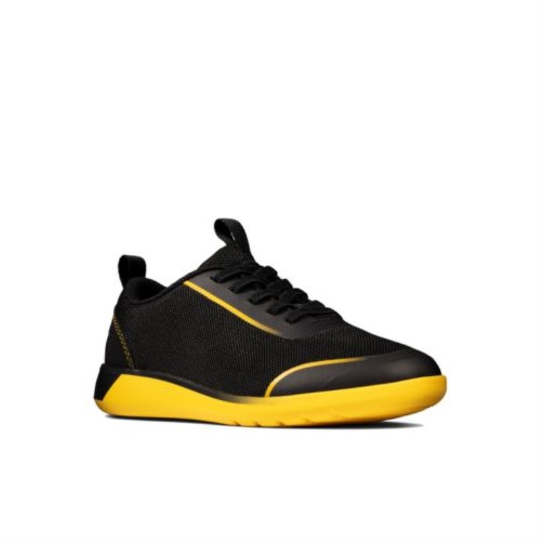 Suburb Spark Jnr G Fit Negro/amarillo Bajo Clarks