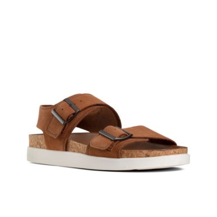 Sunder Beach Clarks Nobuk Bronceado Oscuro