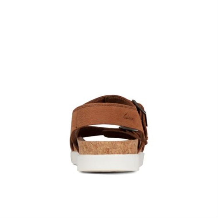 Sunder Beach Clarks Nobuk Bronceado Oscuro