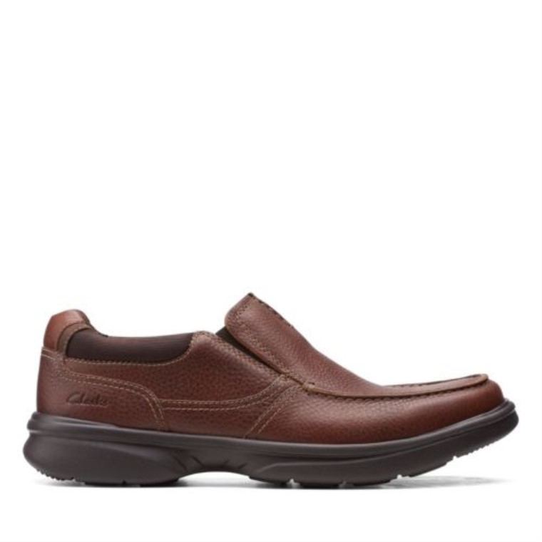 Cuero Marrón Clarks Sin Bradley