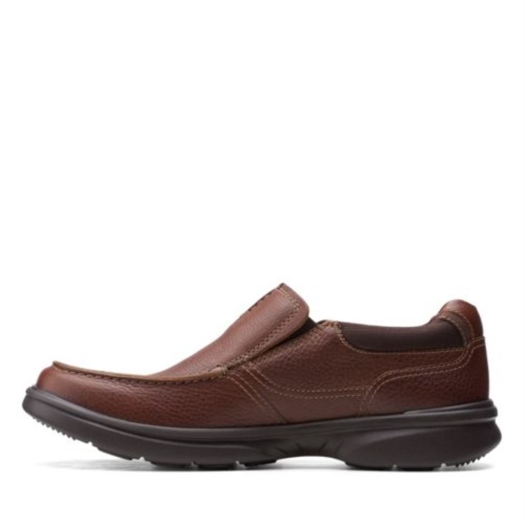 Cuero Marrón Clarks Sin Bradley