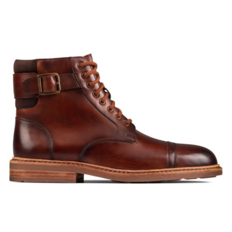 Cuero Marrón Clarks Clarkdale Hola