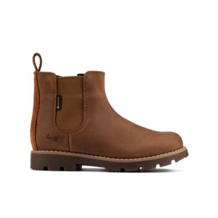 Tan Cuero Clarks Heath Mar Gtx Inf G Ajuste