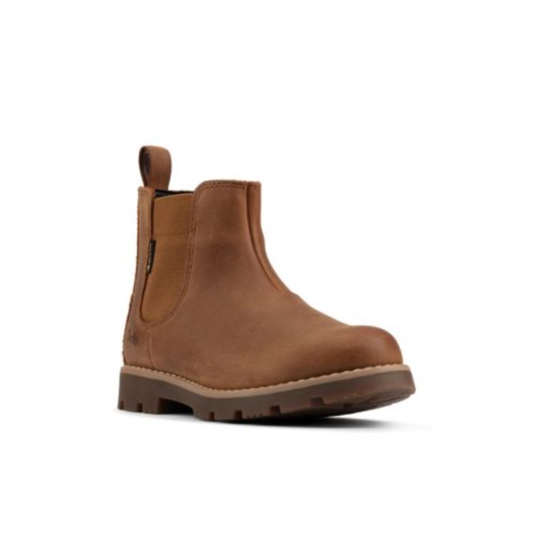 Tan Cuero Clarks Heath Mar Gtx Inf G Ajuste