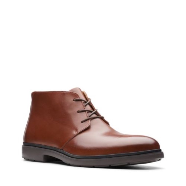Cuero Marrón Clarks Un Sastre Mid
