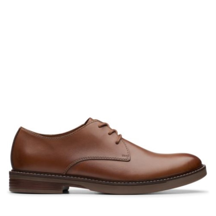 Paulson Clarks Lisos De Cuero Tostado