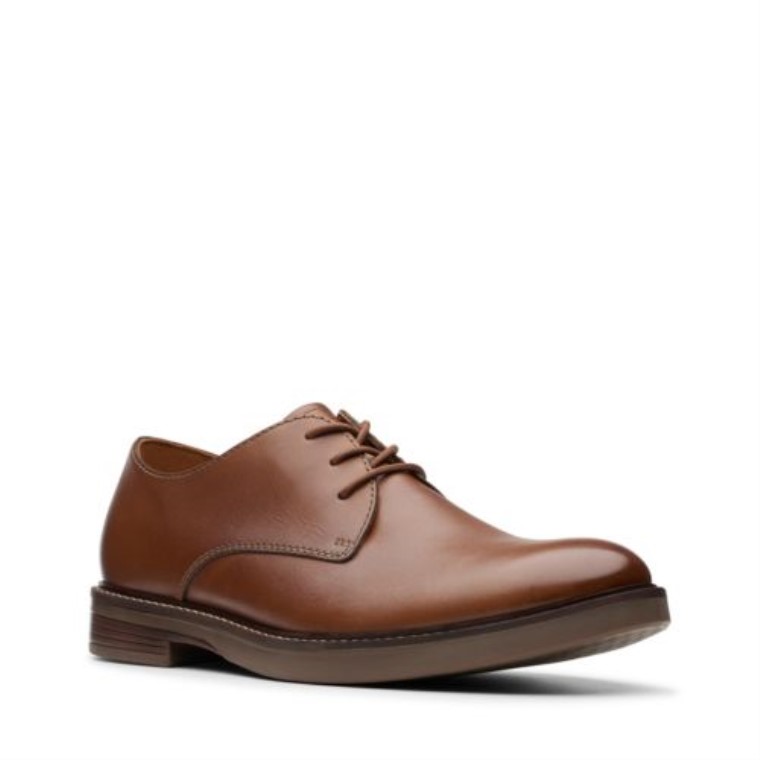 Paulson Clarks Lisos De Cuero Tostado