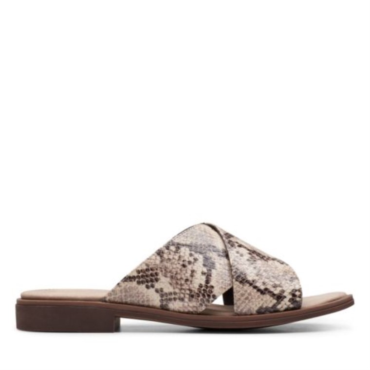 Taupe Serpiente Sintético Declan Ivy Clarks